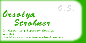 orsolya strohner business card